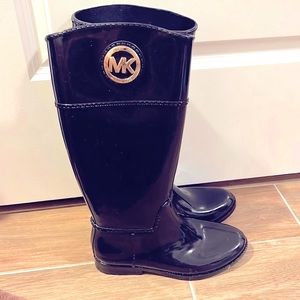 Michael kors black  rain boots